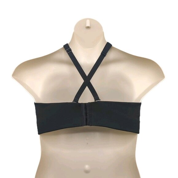 Lane Bryant Cacique Bra Unlined Multi Way Strapless Lightweight 40C Black - Picture 12 of 16